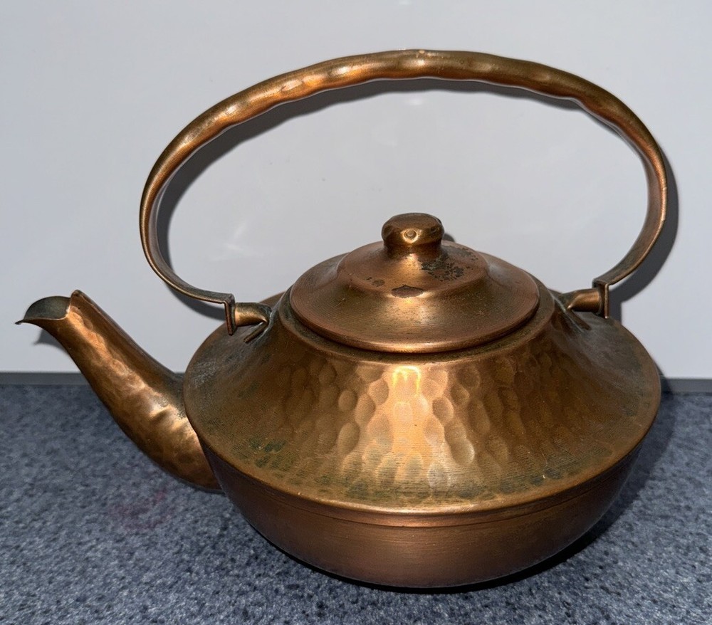 Vintage Gregorian Copper Teapot-Hammered Copper