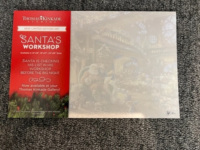 Thomas Kinkade Studio Postcard Santa's Workshop
