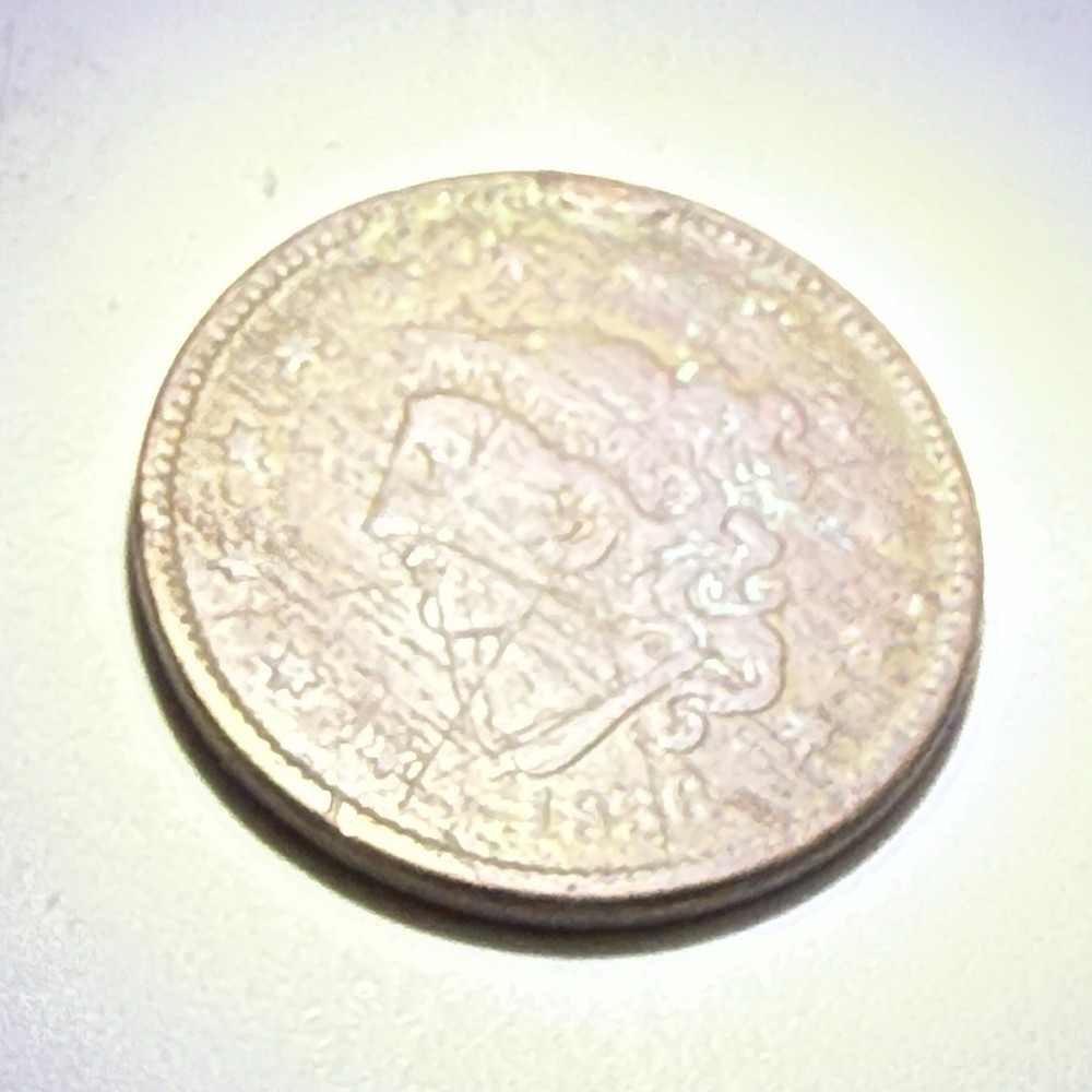 1836 Large Cent W/ Cud