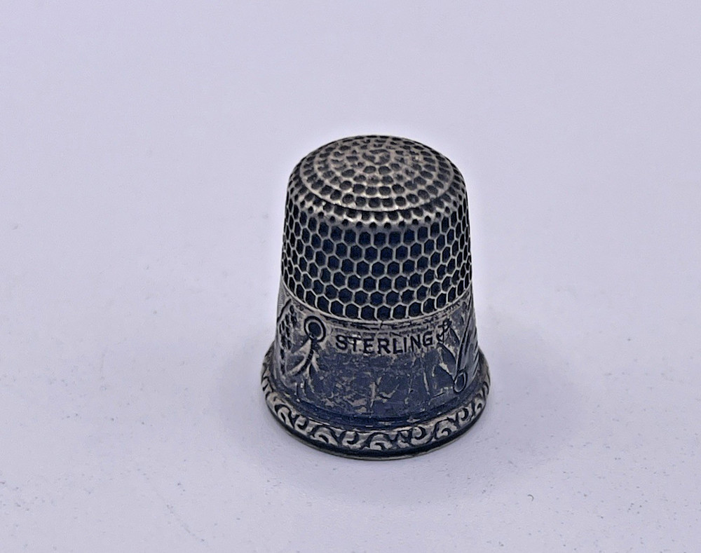 6 Sterling Silver Vintage Thimbles