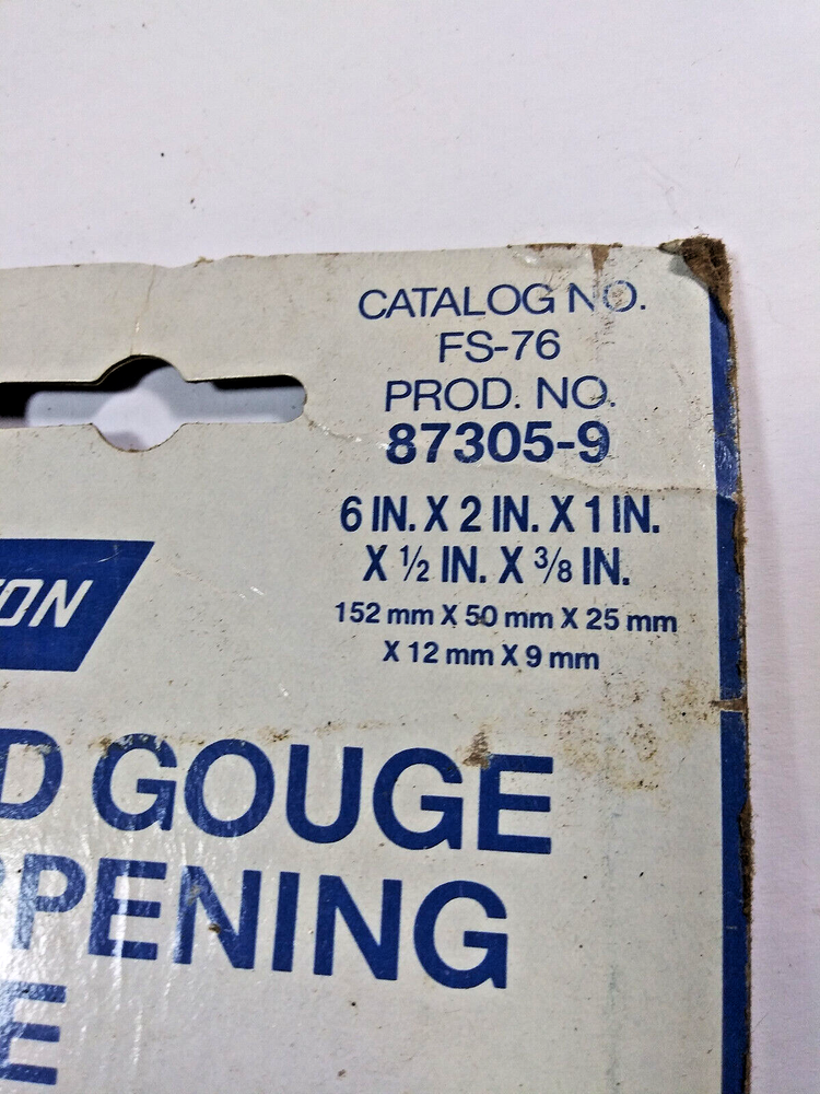 NORTON, FS-76, GOUGE SHARPENING STONE, FOR CURVED EDGEWOOD GOUGES, 87305-9