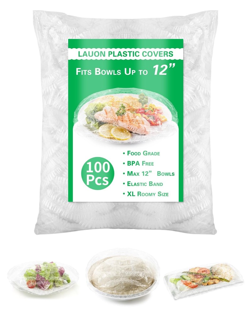 Plastic Bowl Covers for Sourdough Bread Proofing Large Disposable Elastic Foo...