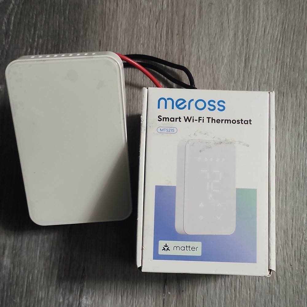 meross MTS215 Smart Wi-Fi Thermostat, Matter Compatible, Programmable, White