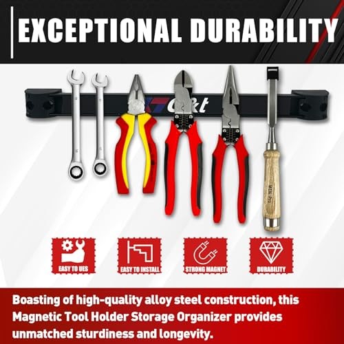 Magnetic Storage Organizer Tool Holder, Magnetic Tool Holder Strip, 6-Pack 7PC