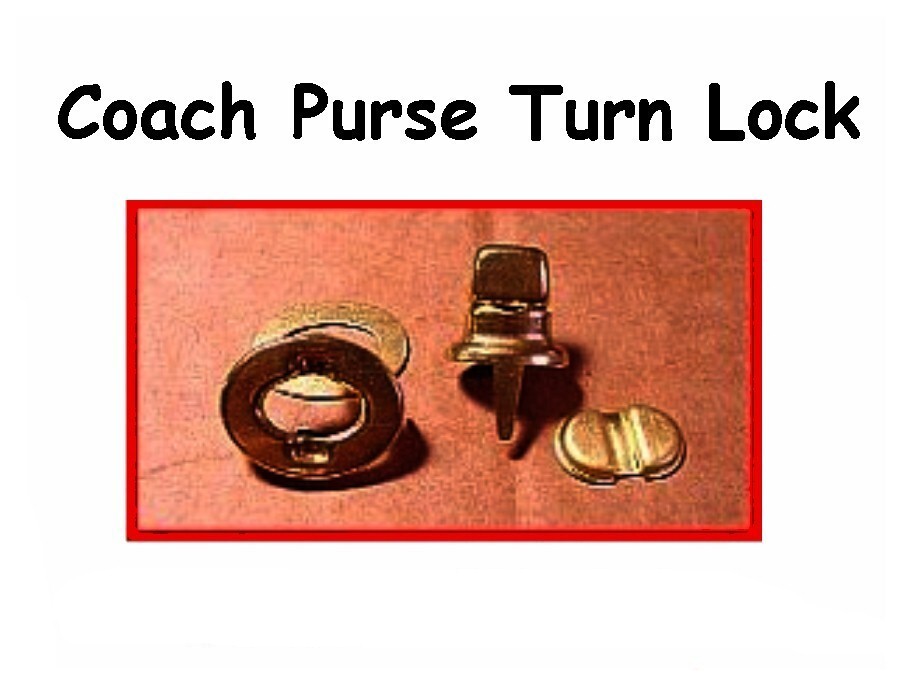 Old Style Coach Purse Turn Lock Hand Bag Replacement Part ~ Solid Brass Finish