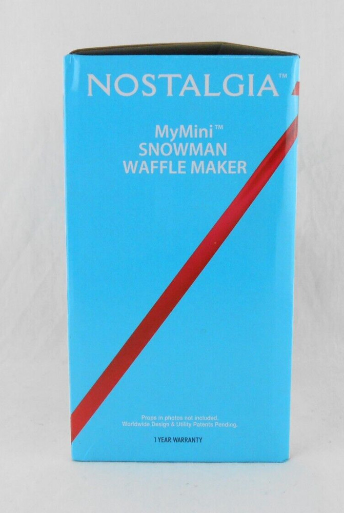 Nostalgia MyMini Snowman Waffle Maker 5" Non Stick Compact Size