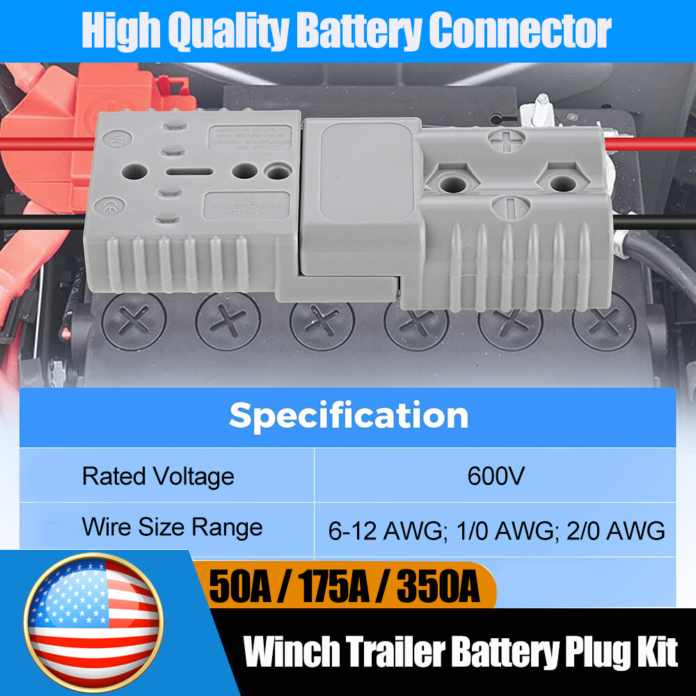350Amp Battery Quick Connect/Disconnect Connector 12V Wire Harness Plug Connect
