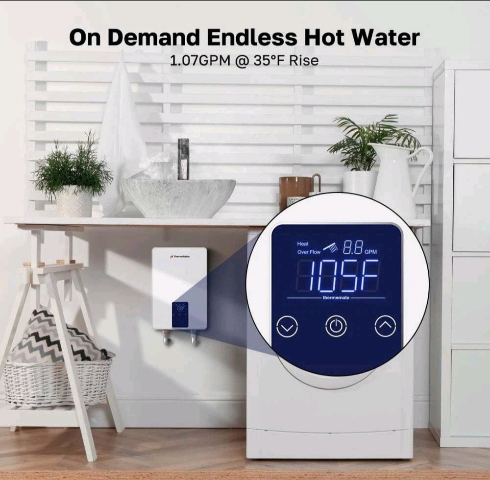 ThermoMate 6kW 240 Volt Tankless Electric Instant Hot Water Heater - NEW