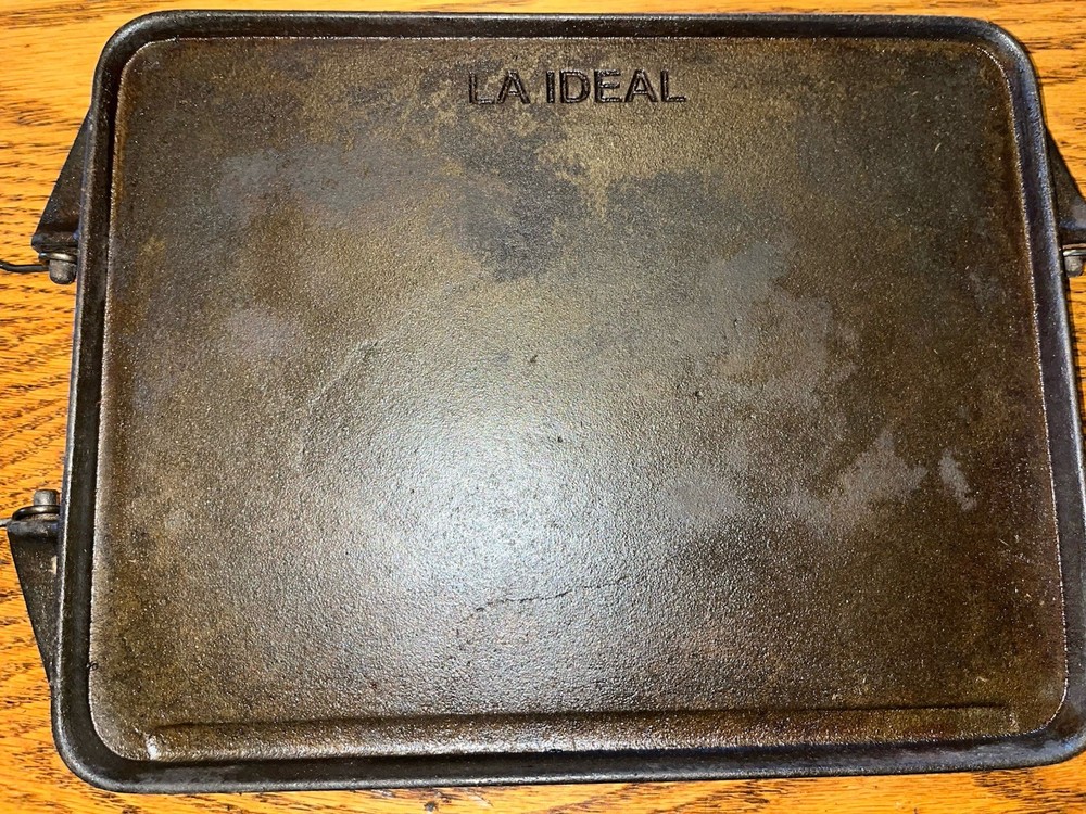 La IDEAL Cast iron Cookware Double Sided Rectangular Griddle