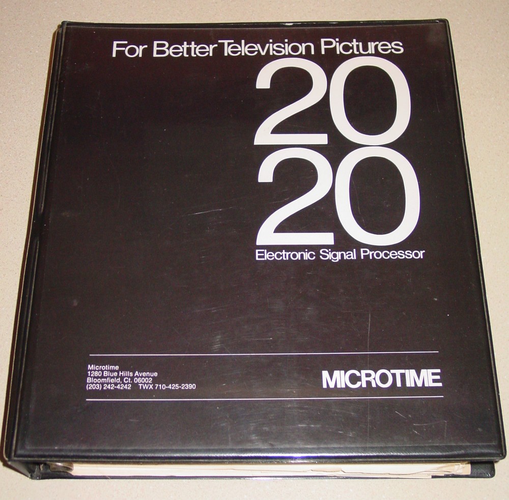 MICROTIME 2020 Electronic Signal Processor Manual operations, maintenance repair