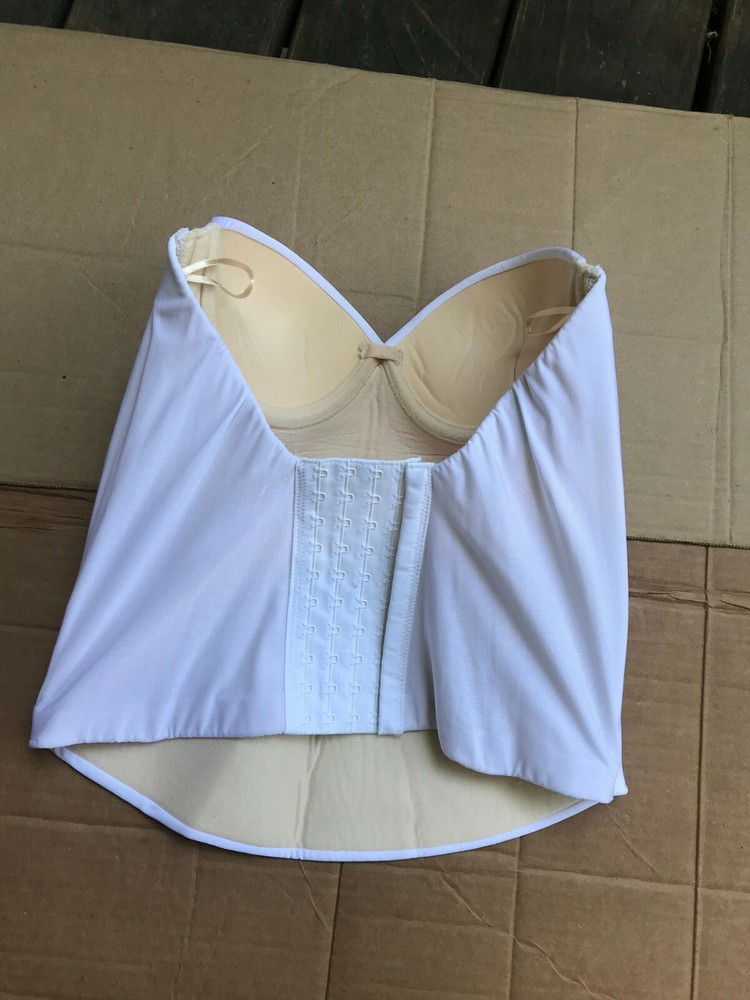 Davids Bridal White Bustier #7643 Size 36A