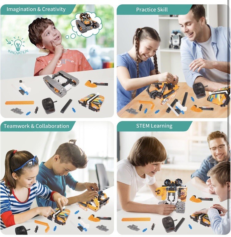 5 in 1 STEM Remote Control Building Kit, 392Pcs Blocks Erector Projects Set