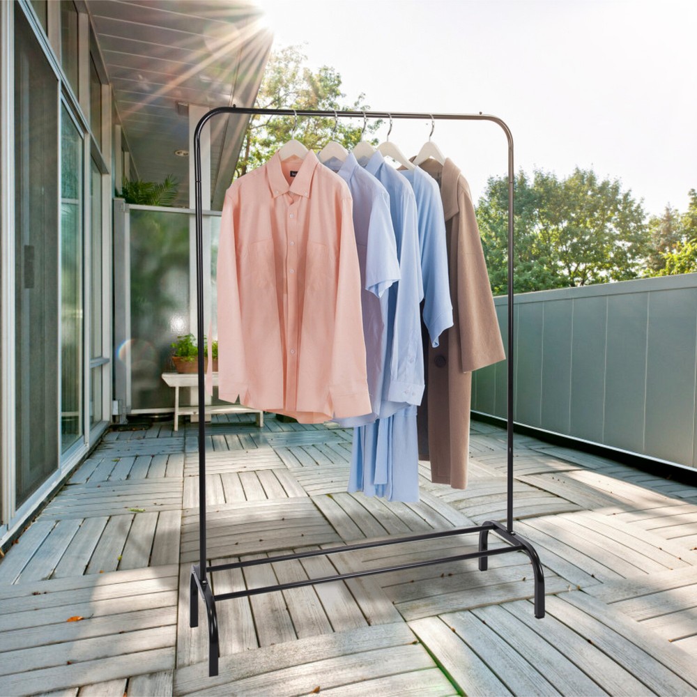 33lbs Loading Clothing Racks w/ Bottom Shelf Ideal for Efficient Organization