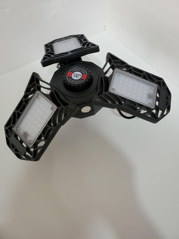 Motion Sensor NO Tools Req'd Garage Light Ceiling 6000 Lumens w/ 60W Deformable