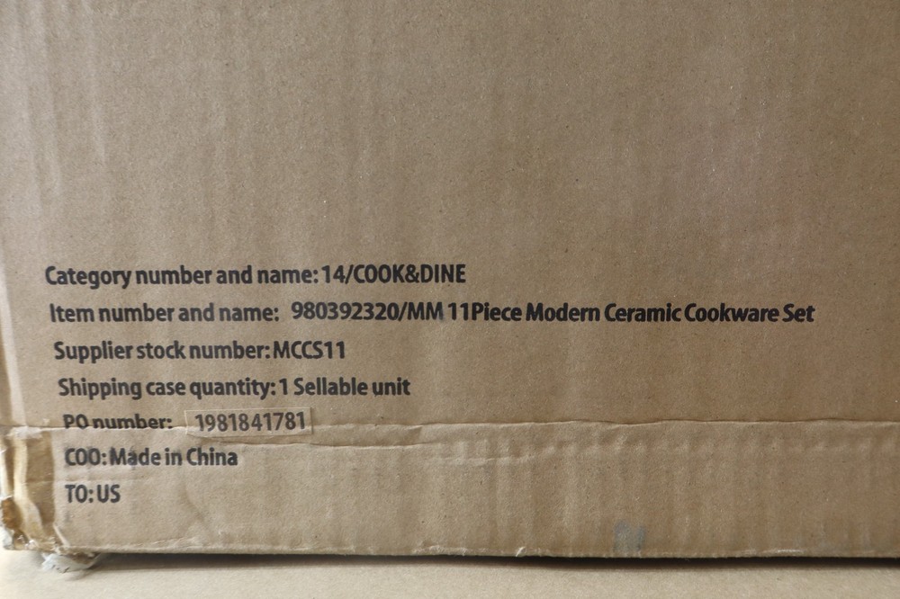 Member s Mark 11-Piece Modern Ceramic Cookware Set, Black