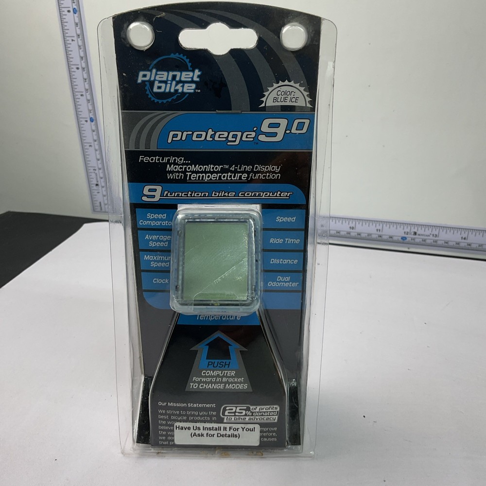 Planet Bike 9.0 Protege Bicycle Computer 8002 Blue