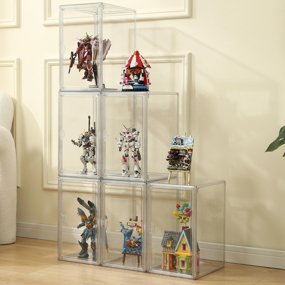 Shoe Boxes Clear Plastic Stackable Acrylic Sneaker Shoe Display Case Transpar...