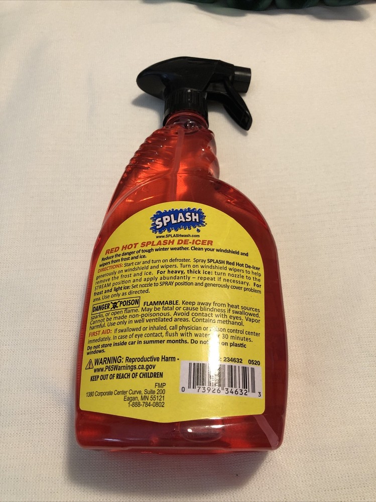 SPLASH Red Hot De-icer Windshield Trigger Spray 32 Ounces
