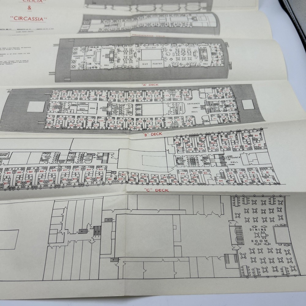 Anchor Line Limited 1959 Passenger Accommodation Plan