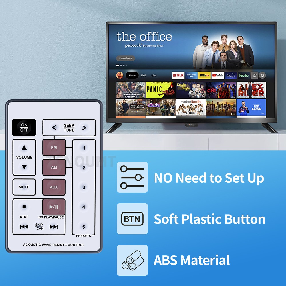 For Bose Acoustic Wave CD Remote Control CD-3000 Music System White