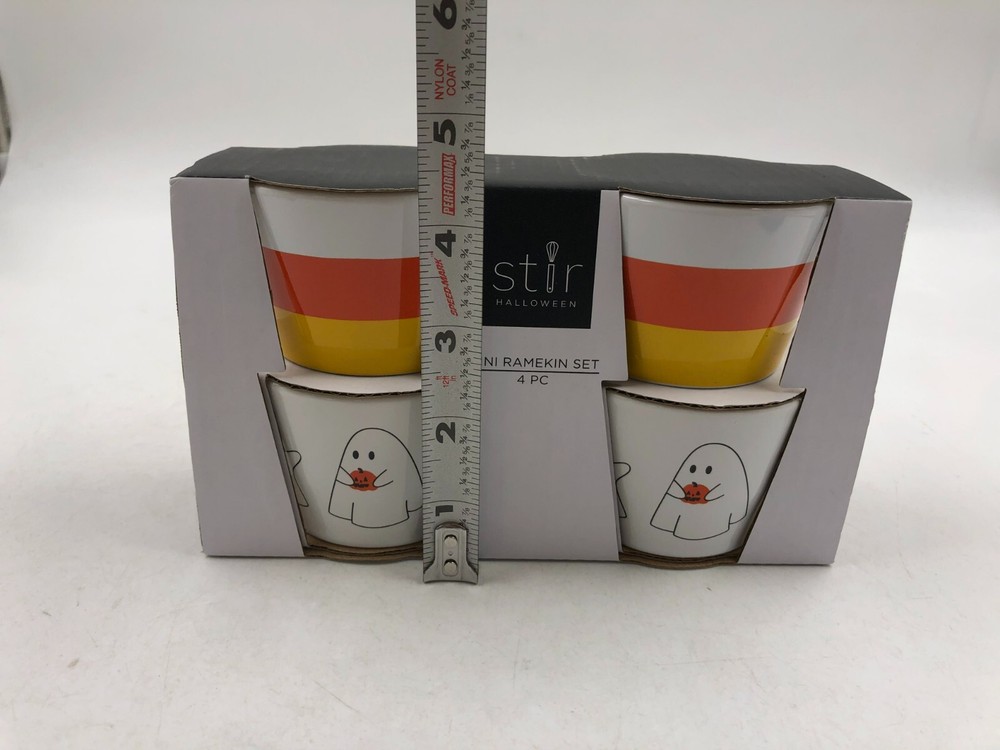 Stir Ceramic Candycorn & Ghost Ramekin Set of 4 BB02B09011