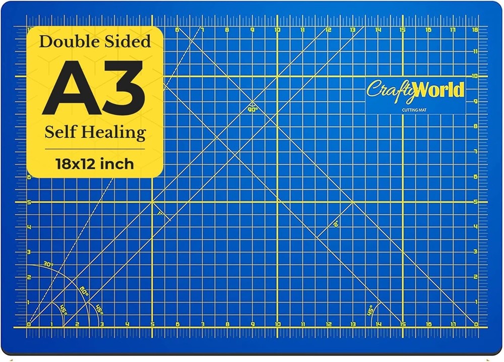 Quality 12x18 Double-Sided Cutting Board - Ideal for Sewing & Quilting Projects