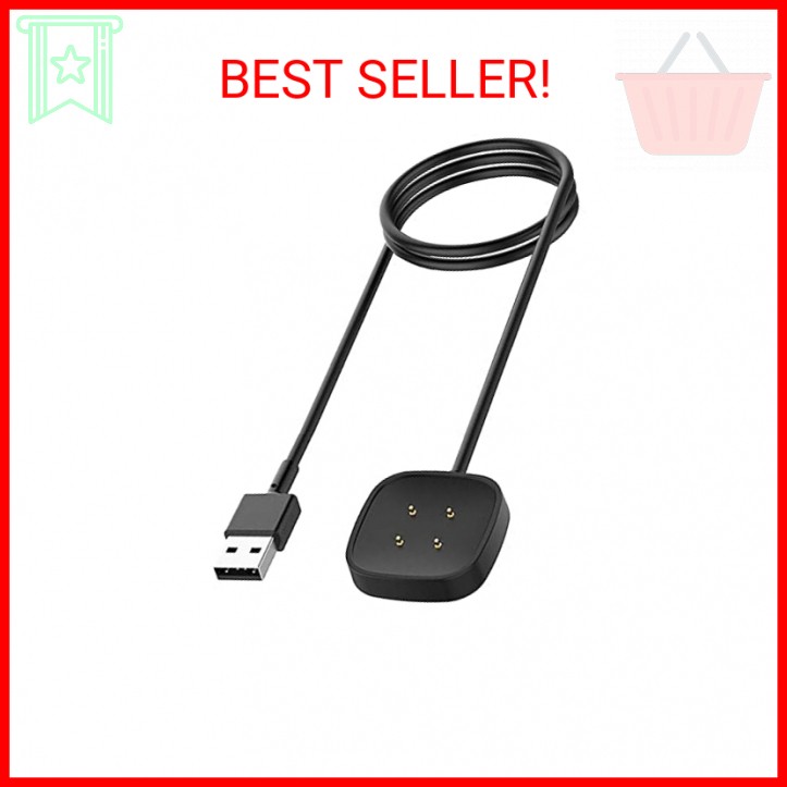 Charger for Fitbit Sense/Sense 2/Versa 3/Versa 4, Replacement Charging Cable Cor