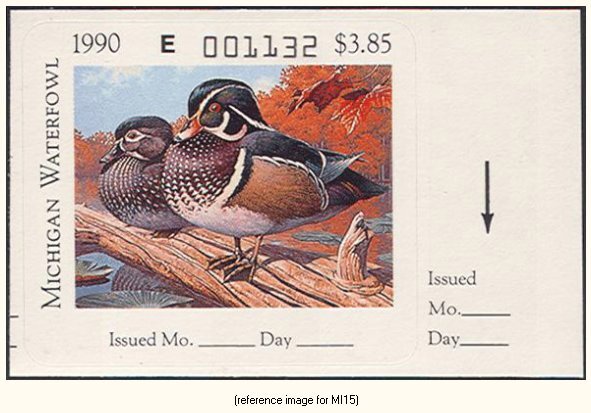 D2K Michigan Duck Stamp 1990 $3.85