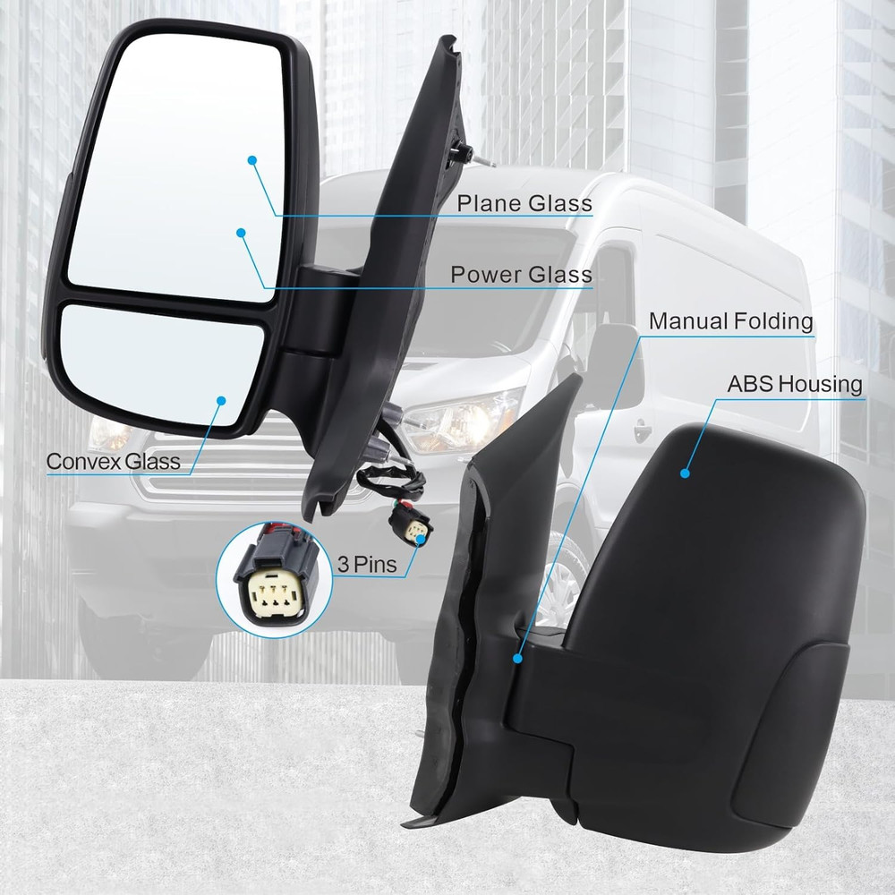 Driver Mirror for Ford Transit 2015-2025