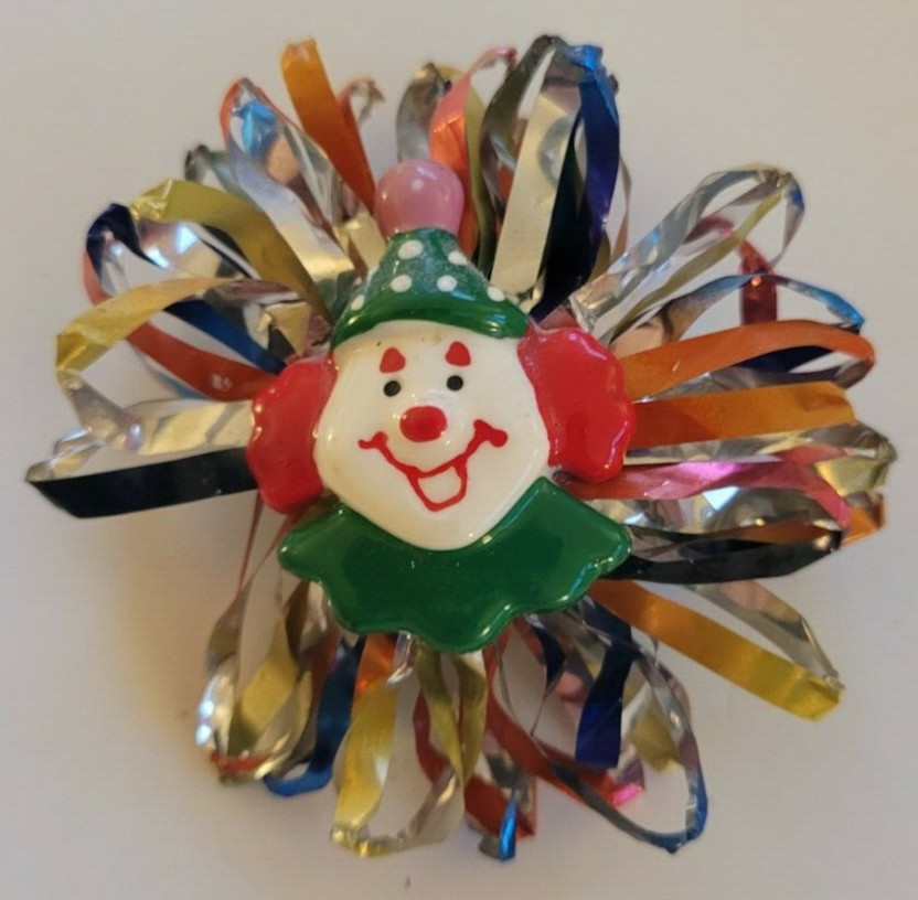 Similing Clown With Streamers Refrigerator Magnet