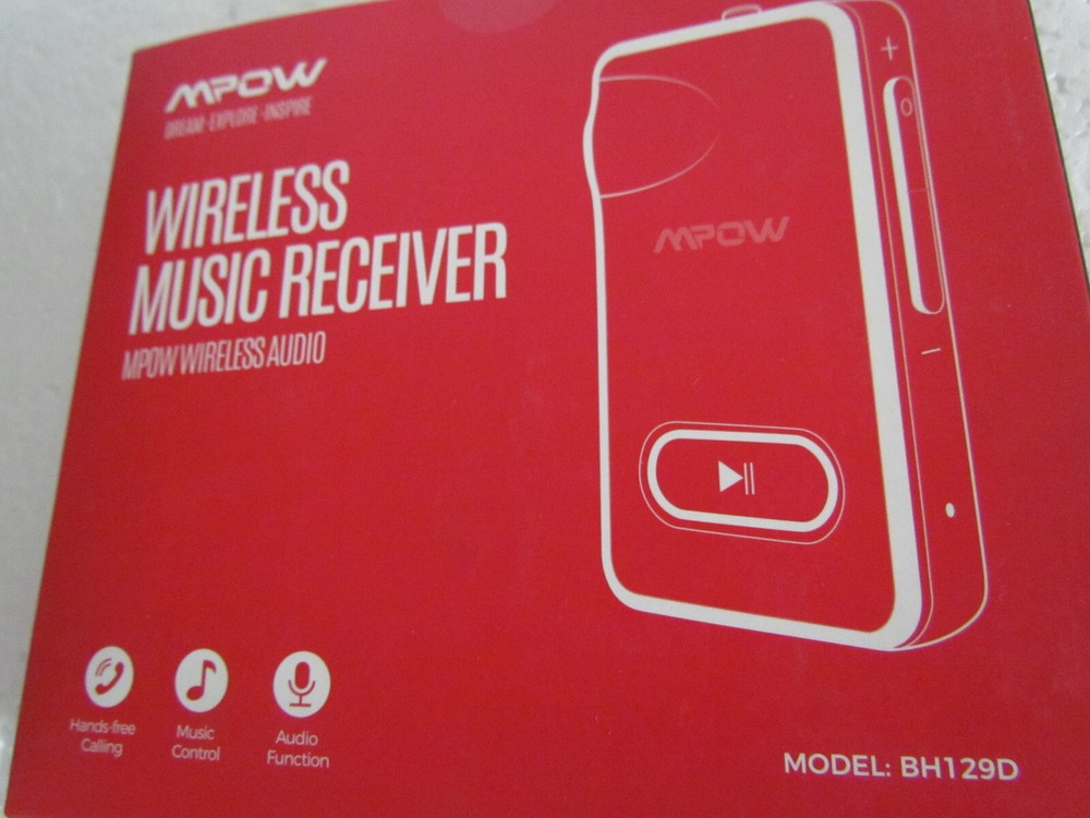 Mpow - Wireless Bluetooth Music Receiver Hands Free Calling - BH129D