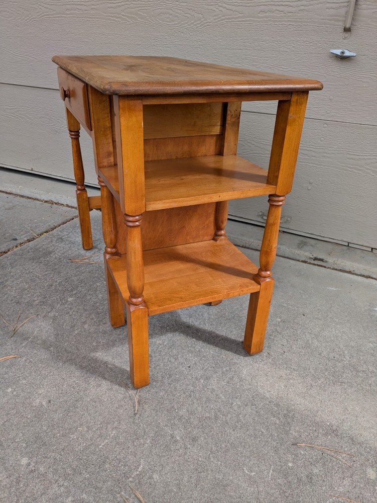 Vintage Rustic Country Colonial Solid Maple Wood Writing Desk Table Shaker