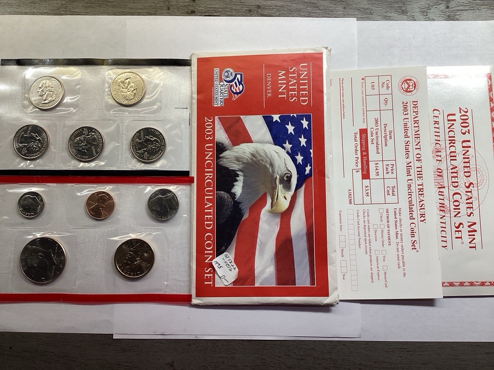 2003 (D only) Uncirculated Mint Set w/10 Coins 011222-0016d