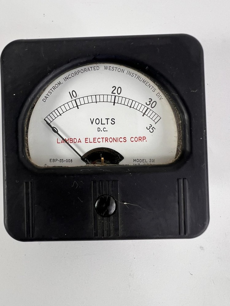 Vintage Lambda Weston 0-35V DC Voltmeter Panel Meter Model 201 EBP-35-008