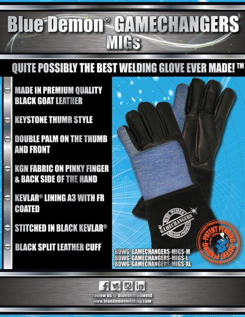 Blue Demon Game Changers MIG's Gloves