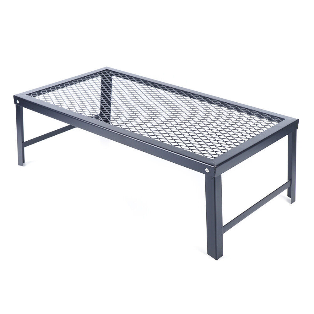 Foldable Camping Grill Fire Pit Grate Campfire Cooking Portable Stand Equipment
