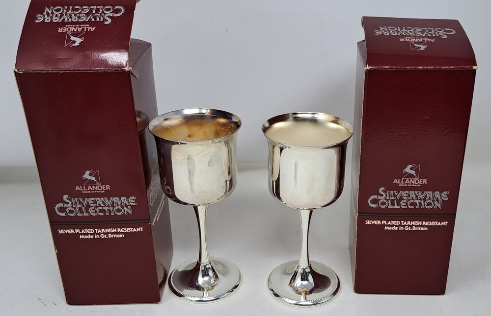 Vintage Allander House Fraser Silverware Collection 2 x Goblets