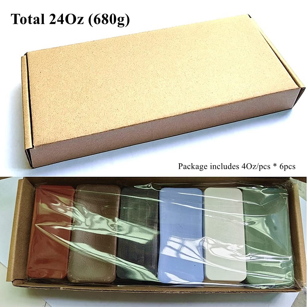 Metal Polishing Buffing Compound Set for Buffing Wheels 24oz 6Pcs (4oz Each) ...