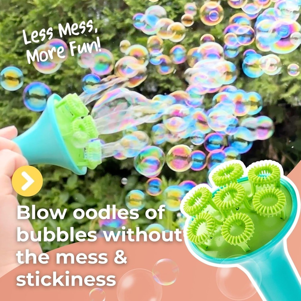 Sensory Bubble Play Set - Aqua Bubble Blower with Botanical Solution for Kids 3+