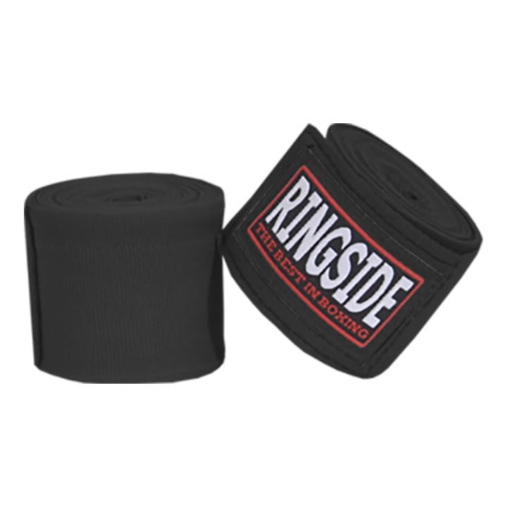 Ringside Mexican Style Boxing Hand Wraps (Pair), Black 1 Pair,
