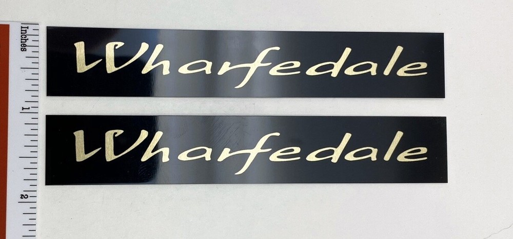 Wharfedale Custom Aluminum Speaker Badge PAIR