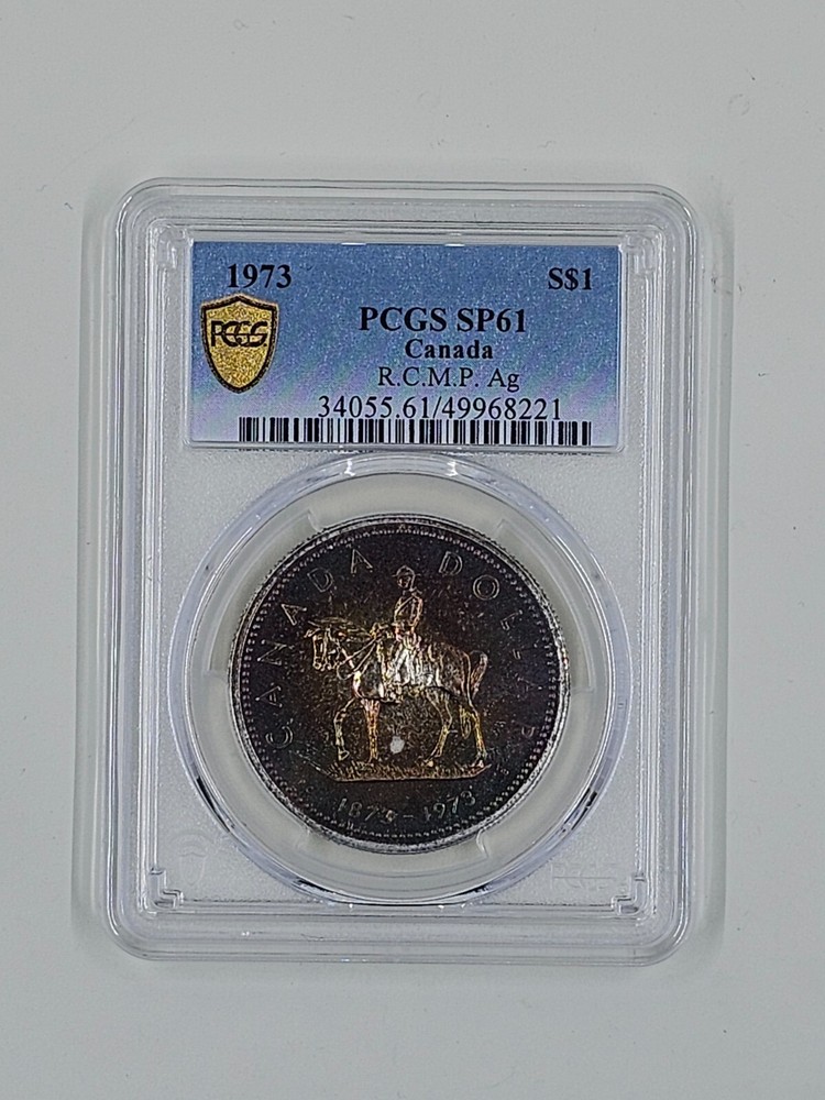 1973 S$1 PCGS SP61 Canada RCMP Ag