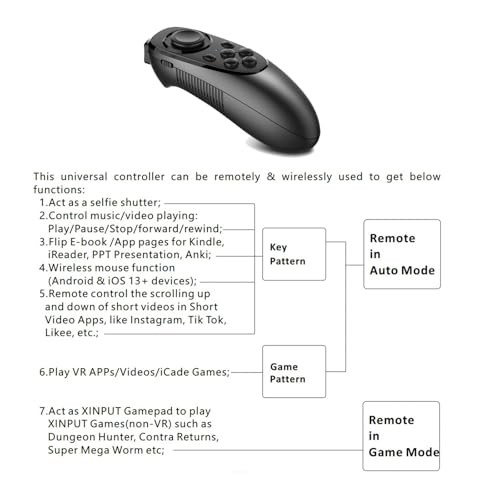 VR Remote Controller Gamepad Virtual Reality Headset Bluetooth Control VR