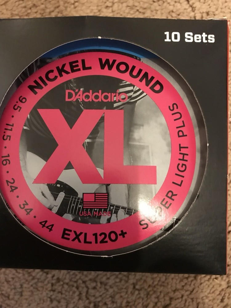 D'Addario EXL120-3+ Nickel Electric Guitar String  Set