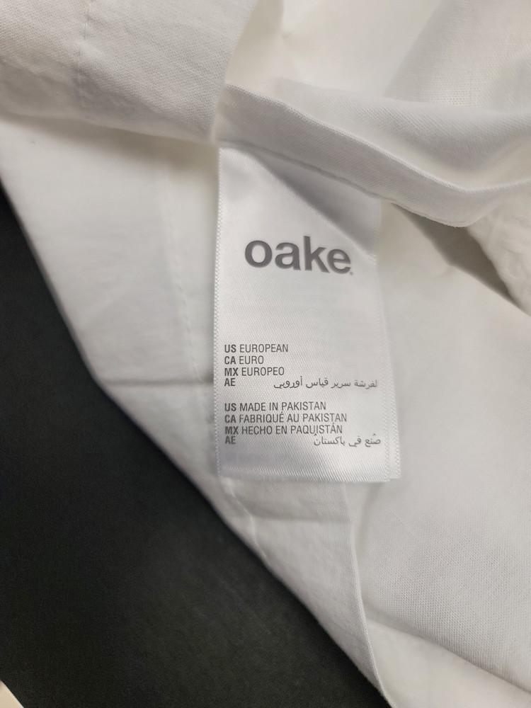 Oake Waffle Texture Euro Sham White
