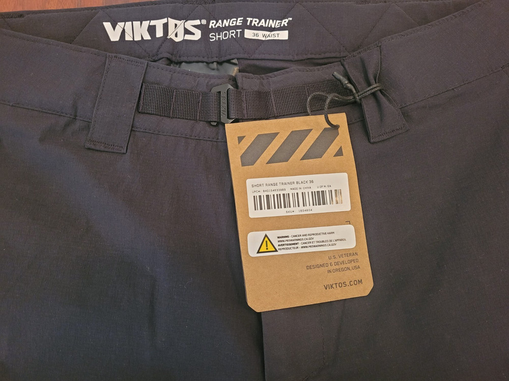 NWT VIKTOS Men's Range Trainer Black Short, Size 36