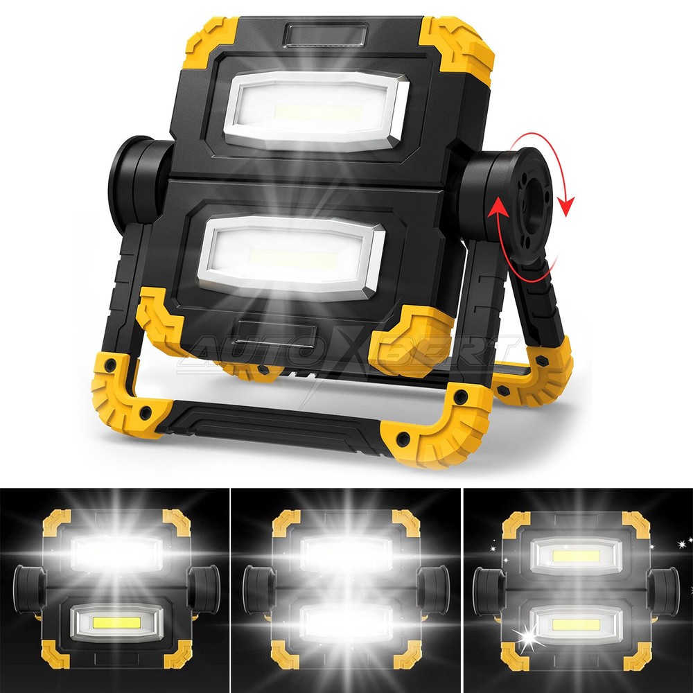 LED Work Light Rechargeable 2000LM Portable Folding Magnetic COB LED Flashlight