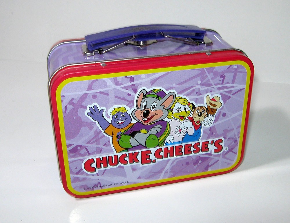 Chuck E. Cheese 2009 Miniature Metal Lunchbox Craft Box
