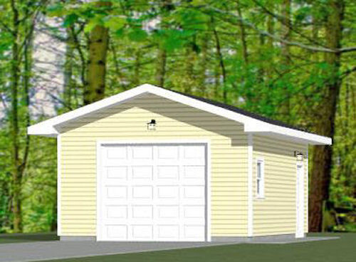 16x24 1-Car Garage -- 384 sq ft -- PDF Floor Plan -- Model 1