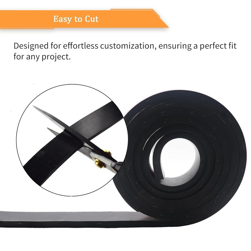 Solid Neoprene Rubber Strips 3" Wide x 10' Long - Tear-Resistant & Versatile Use